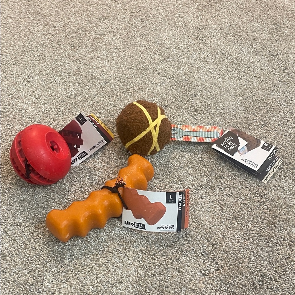 BarkBox Dog Toys- set of 3